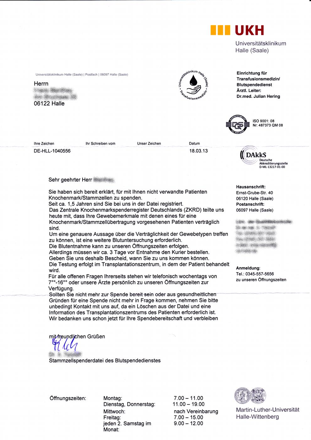DKMS - Einladung